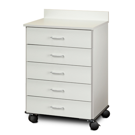 Mobile Cabinet w/ 5 Drawers, Slate Gray Top, Gray Cabinet -  CLINTON, 8950-0SG-1GR